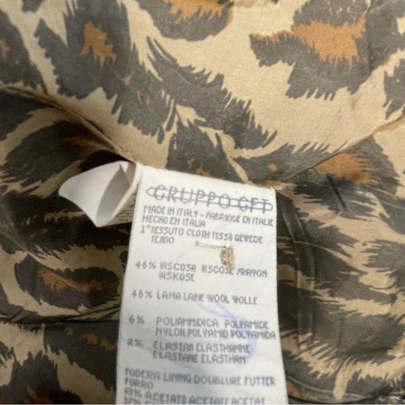 Emanuel Ungaro Vintage Tan Stripe Wool-blend Blazer IT 42/US M - Picture 7 of 7